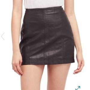 Free People Vegan Leather Skirt